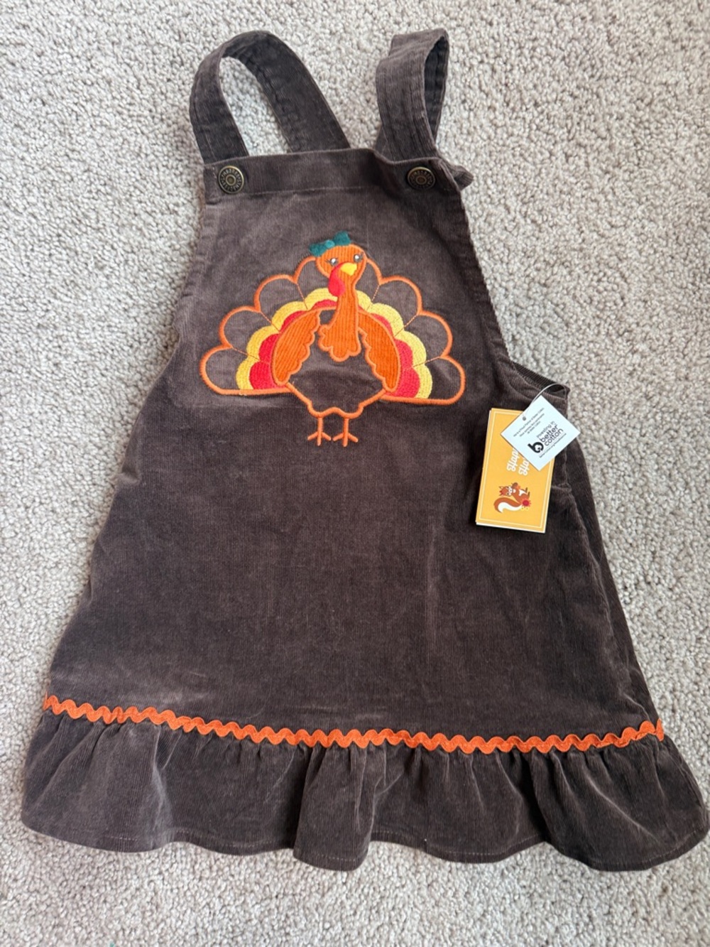 Gymboree Brown Corduroy Toddler Thanksgiving Jumper